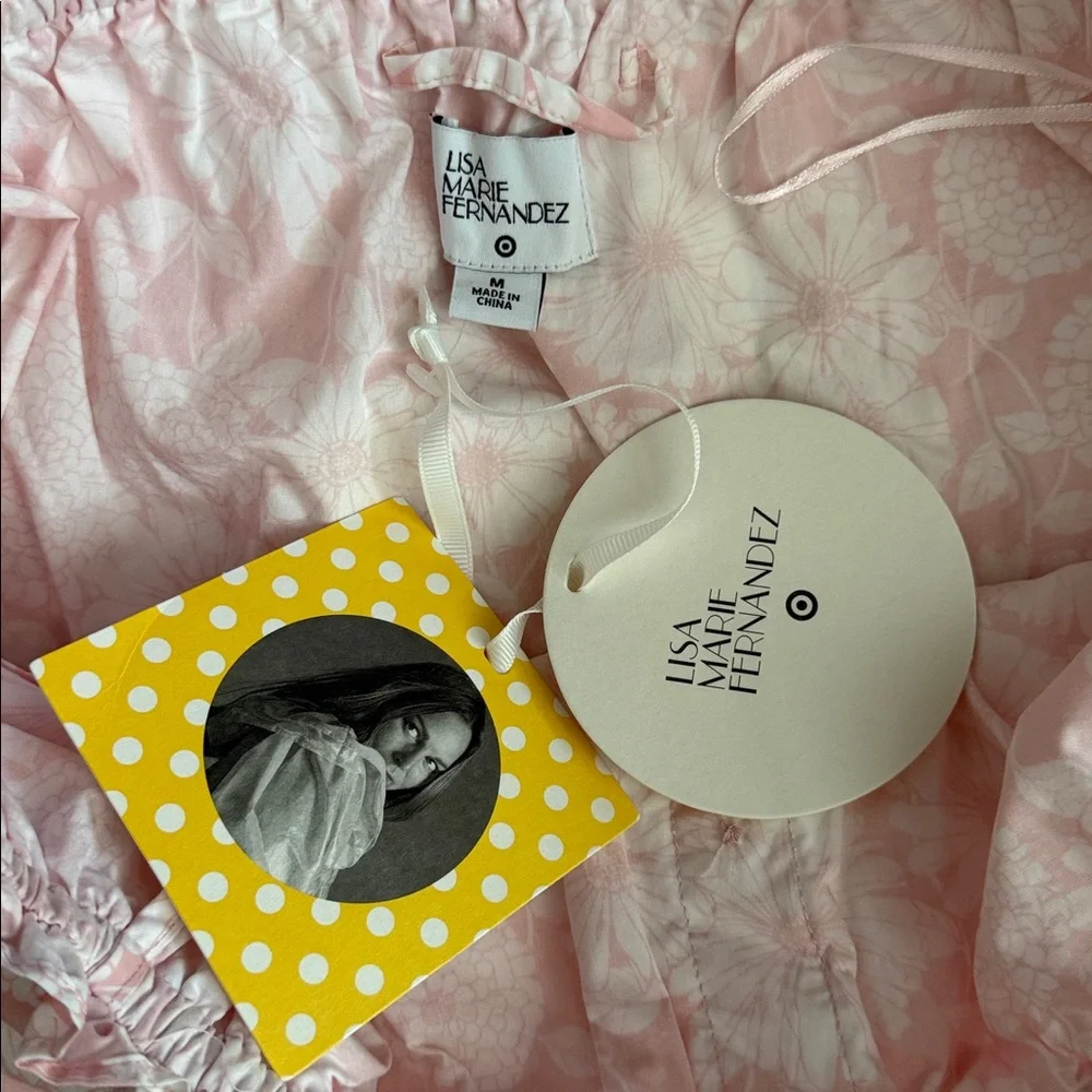 {NWT} Lisa Marie Fernandez x Target | Ruffle Off The Shoulder Floral Print Dress - Picture 6 of 16
